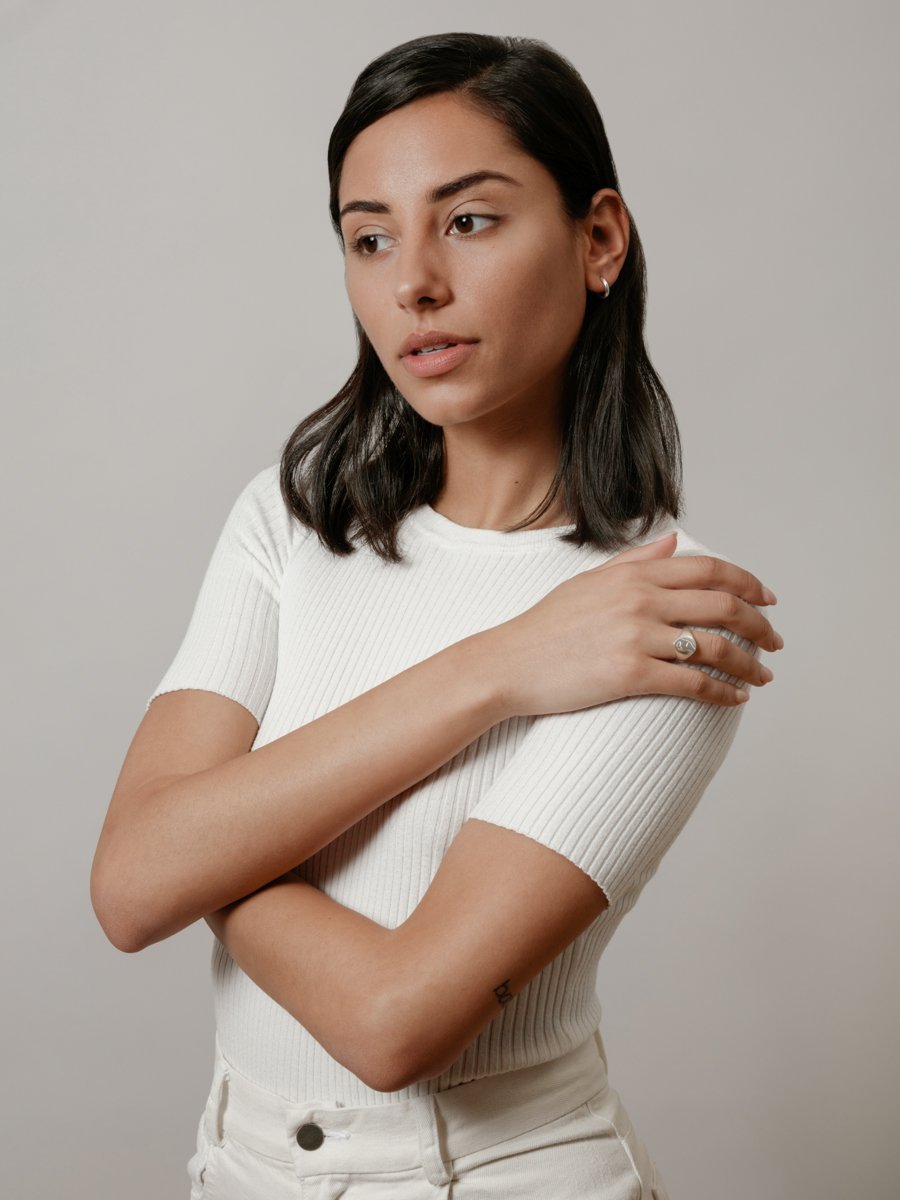 Ilona Signet Ring in Sterling Silver