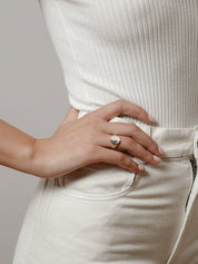 Ilona Signet Ring in Sterling Silver