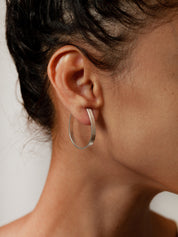 Adelaide Hoops in Sterling Silver