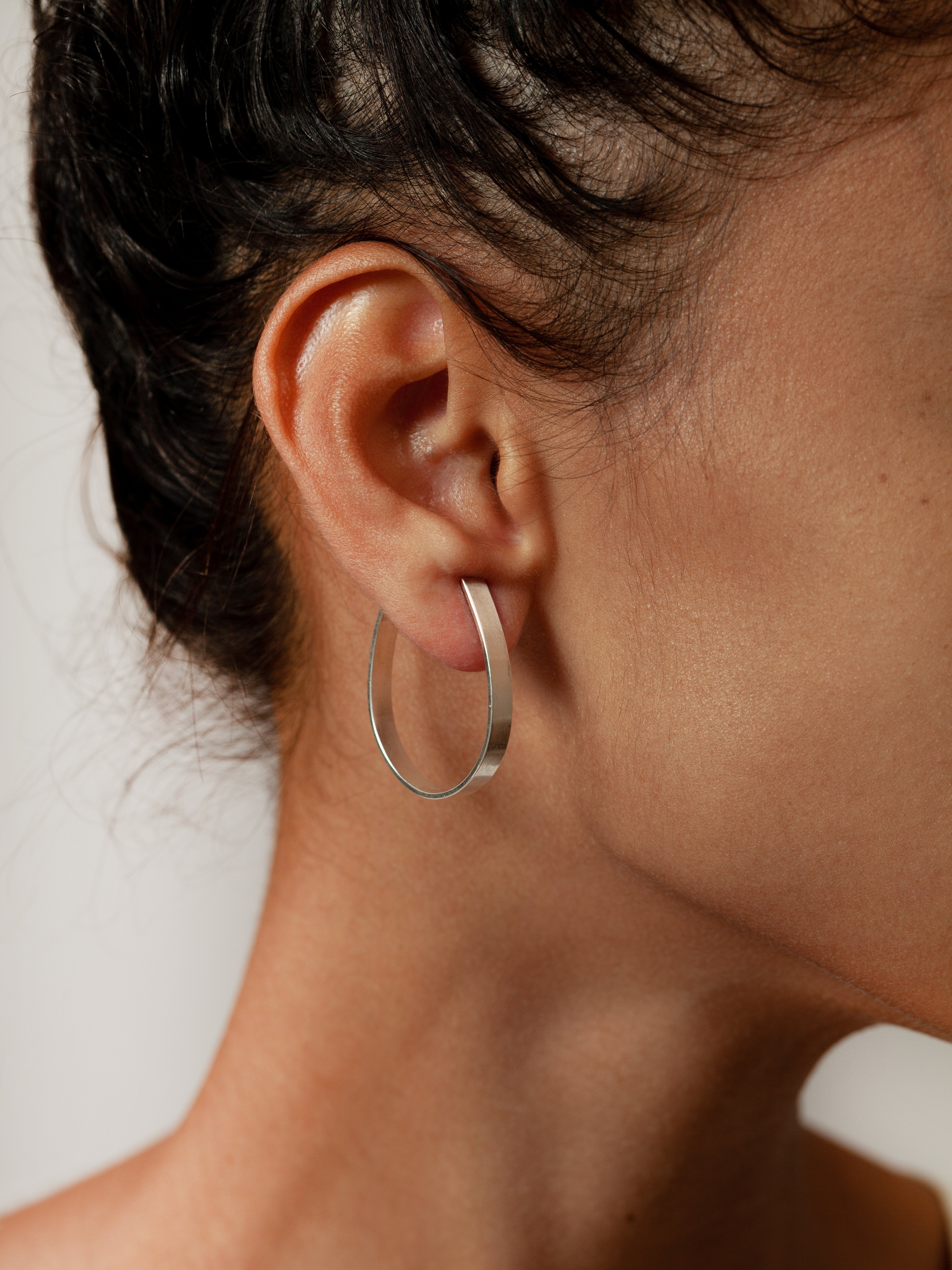 Adelaide Hoops in Sterling Silver