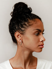 Adelaide Hoops in Sterling Silver