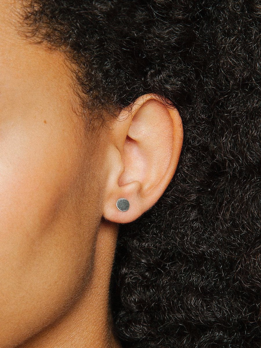 Circle Studs in Sterling Silver
