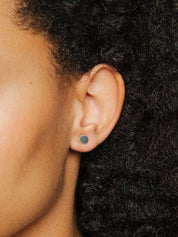 Circle Studs in Sterling Silver