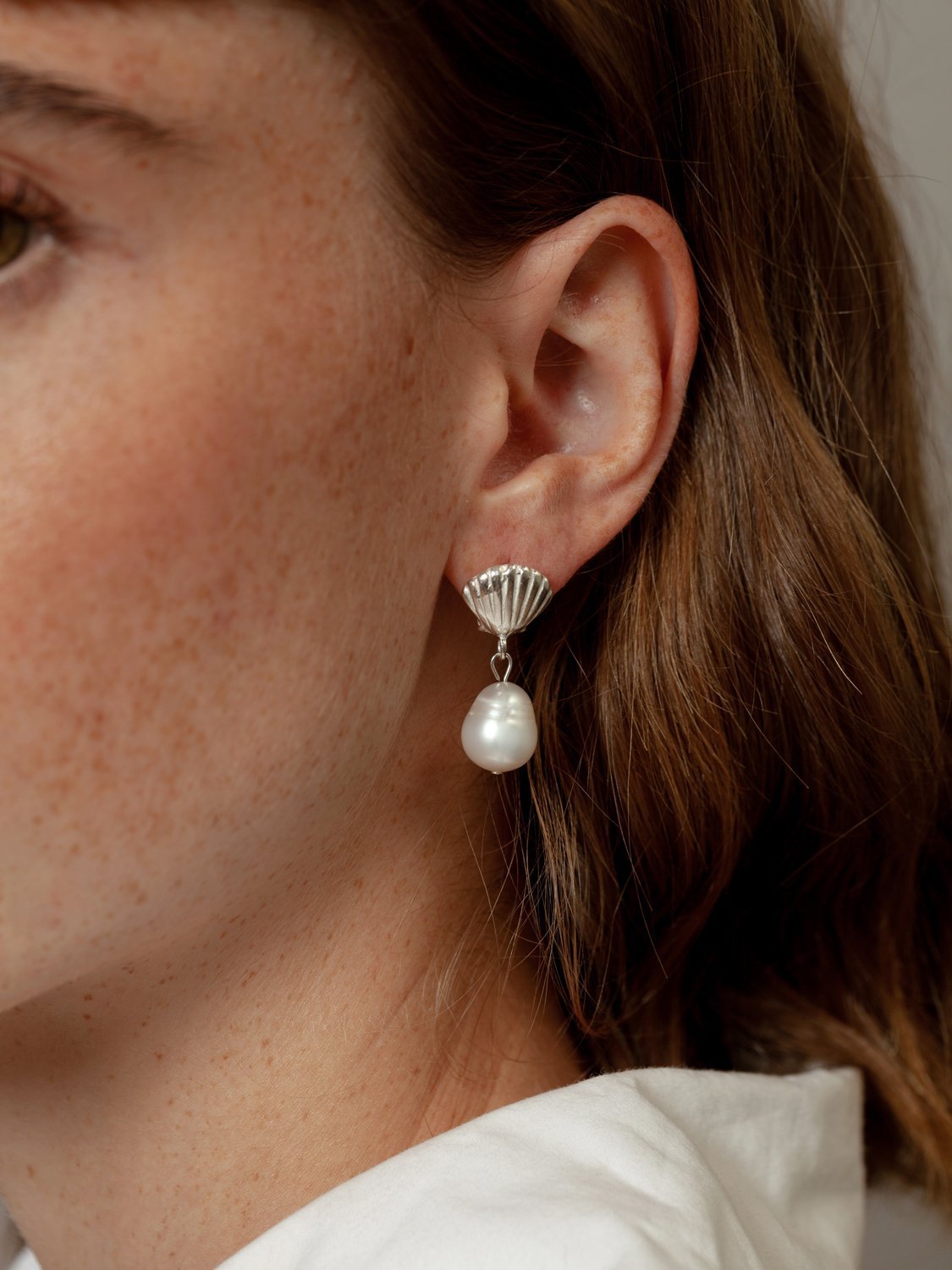 Marcel Pearl Studs in Sterling Silver