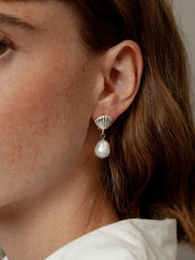 Marcel Pearl Studs in Sterling Silver