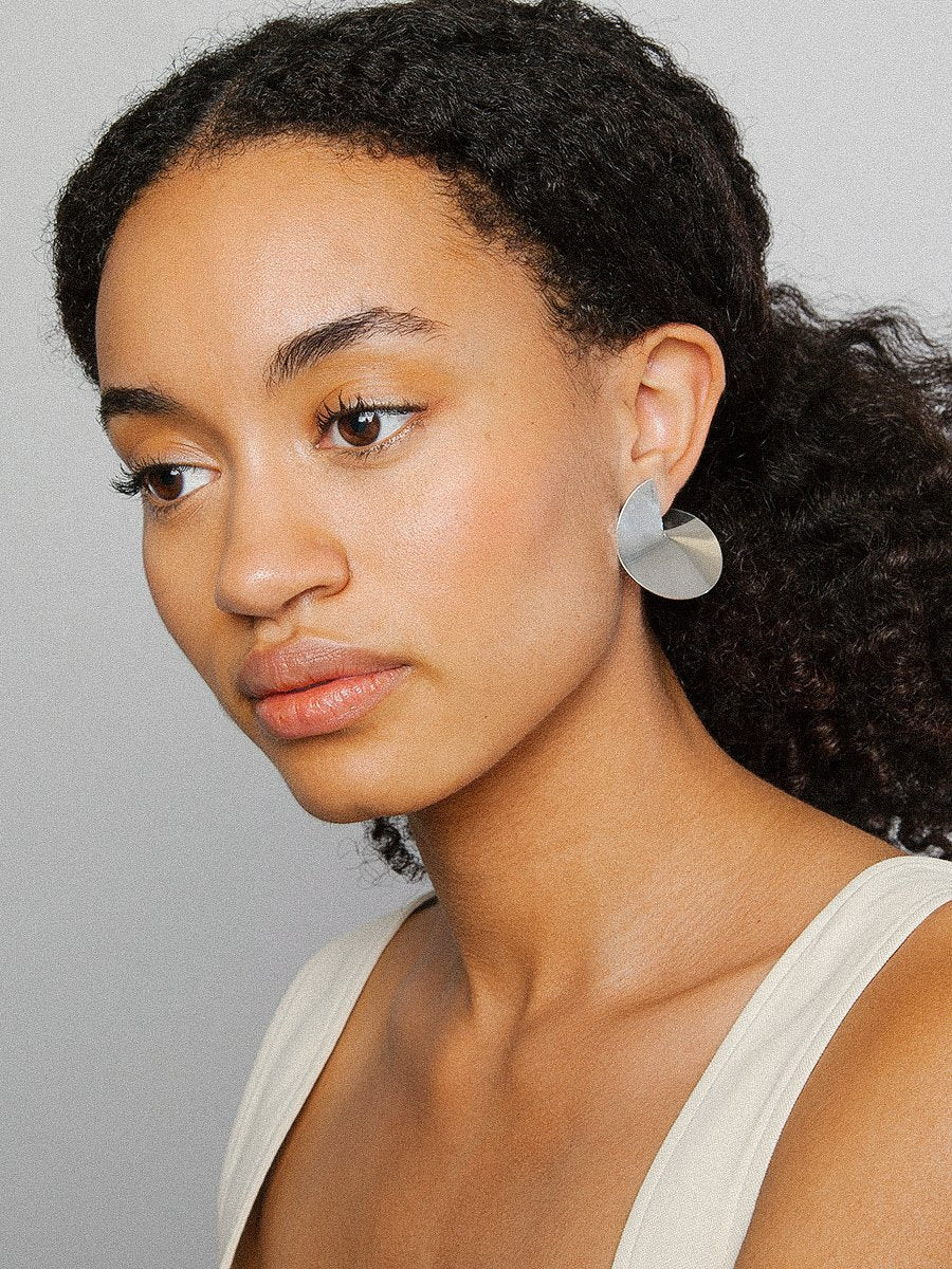 Mira Art Deco Studs in Silver