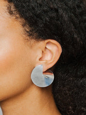 Mira Art Deco Studs in Silver