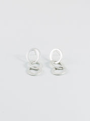 Oval Chain Earrings in Sterling Silver