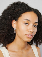 Oval Chain Earrings in Sterling Silver