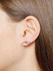 Rose Earrings in Sterling Silver