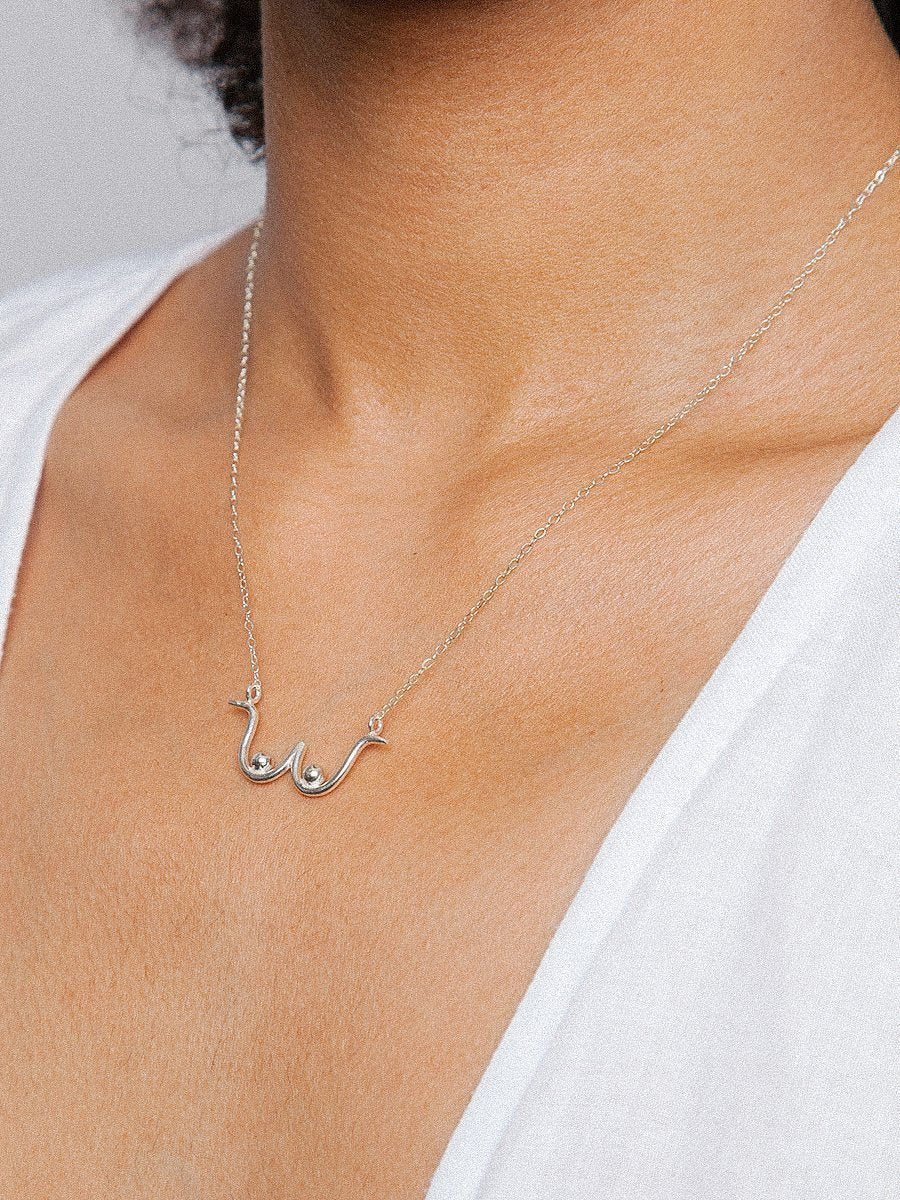 Boob Necklace in Sterling Silver