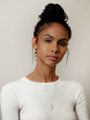 The Kiss Necklace in Sterling Silver