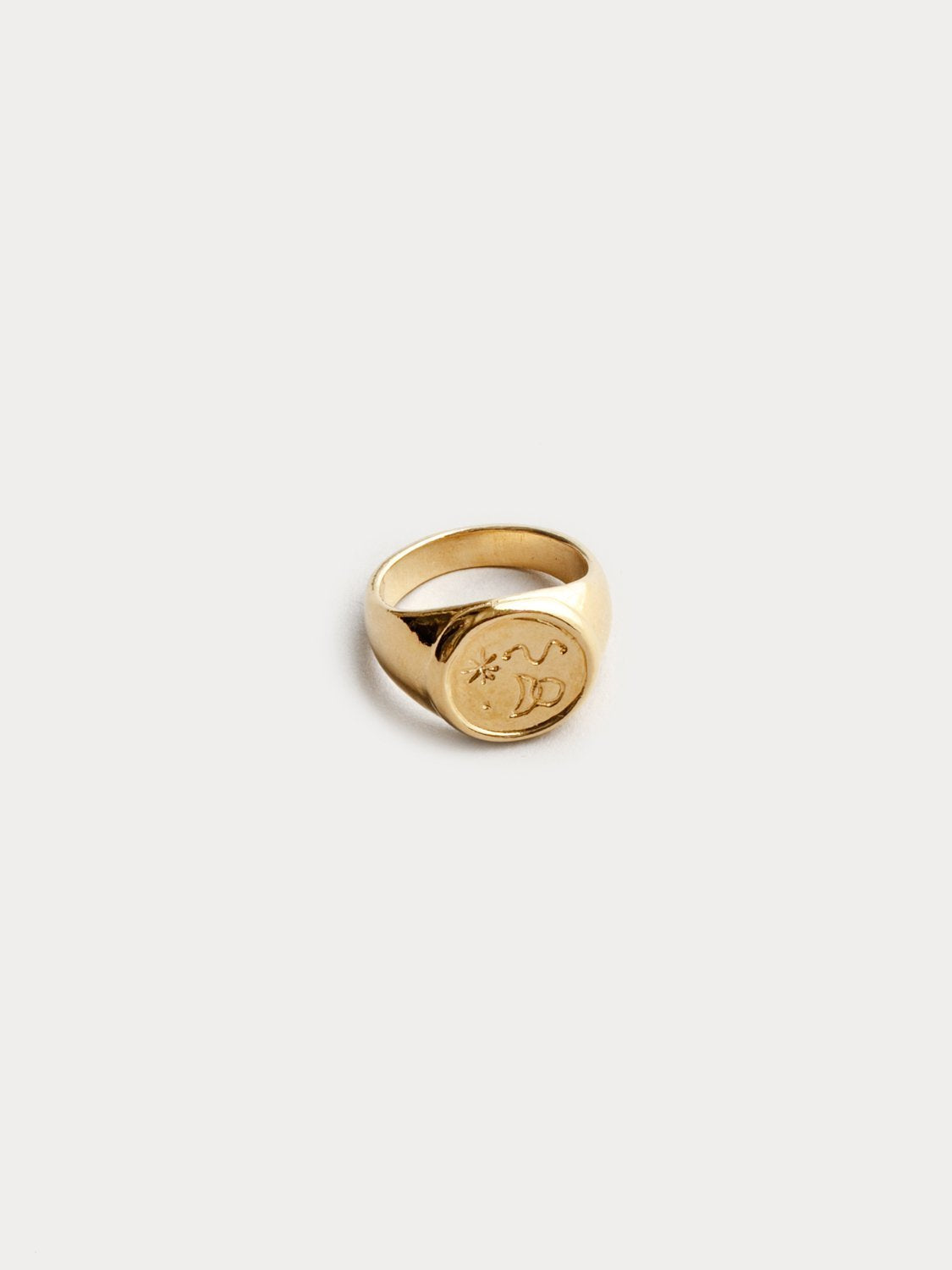 Miro Signet Ring in Gold