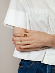 Miro Signet Ring in Gold