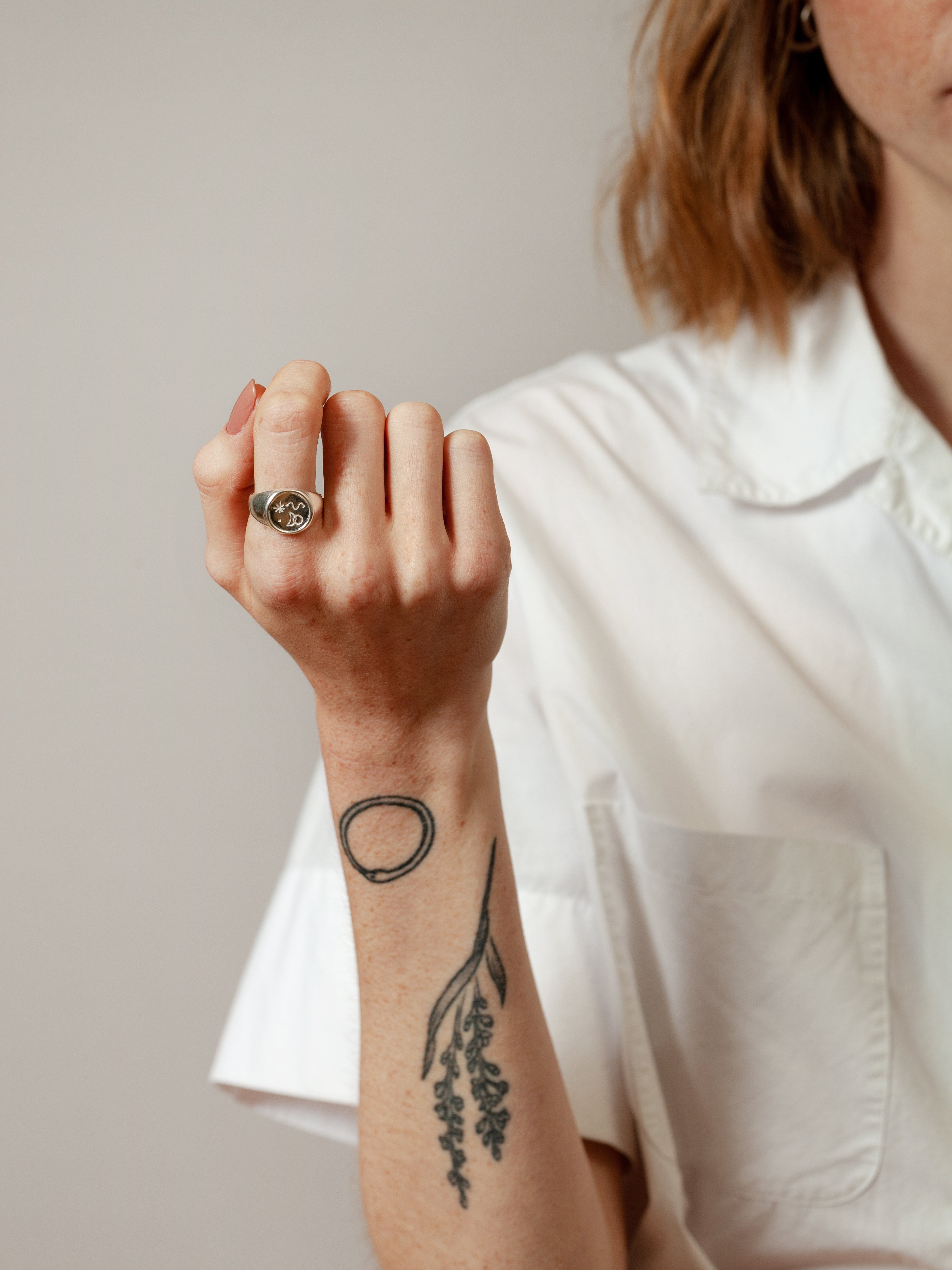 Miro Signet Ring in Sterling Silver