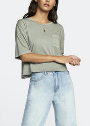 RVCA Women's PTC Boyfriend Crop Tee