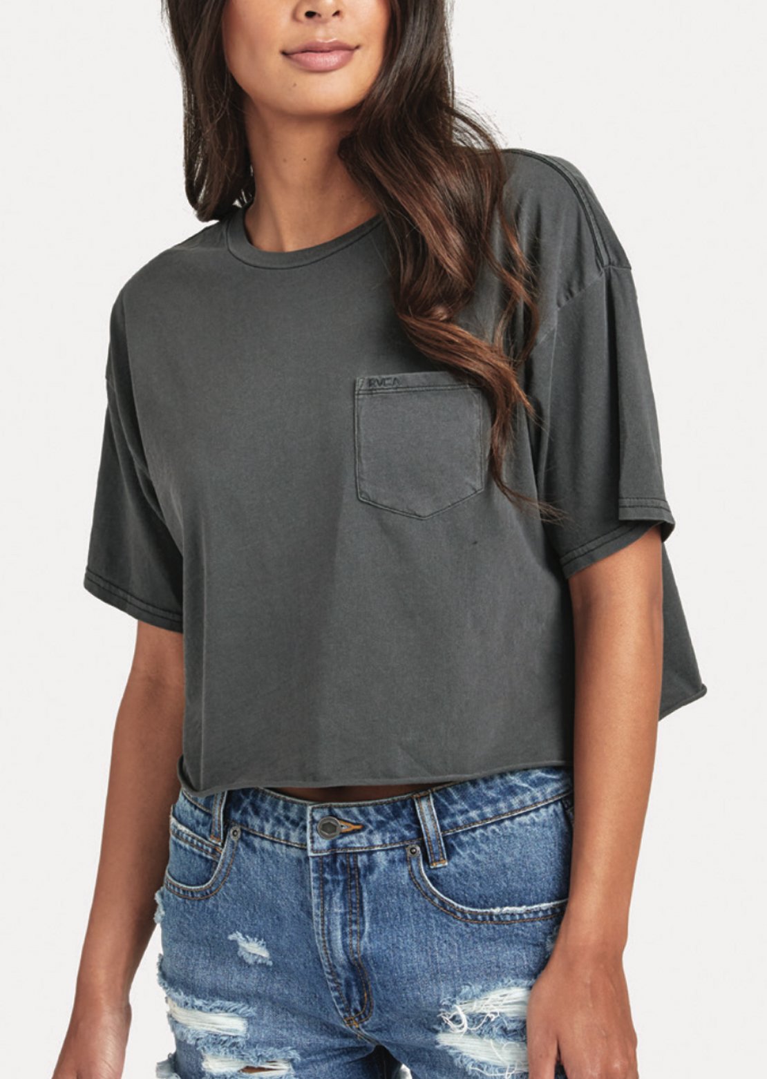 RVCA Women's PTC Boyfriend Crop Tee