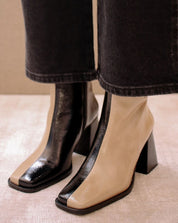 Shilo Boots in Black/Beige