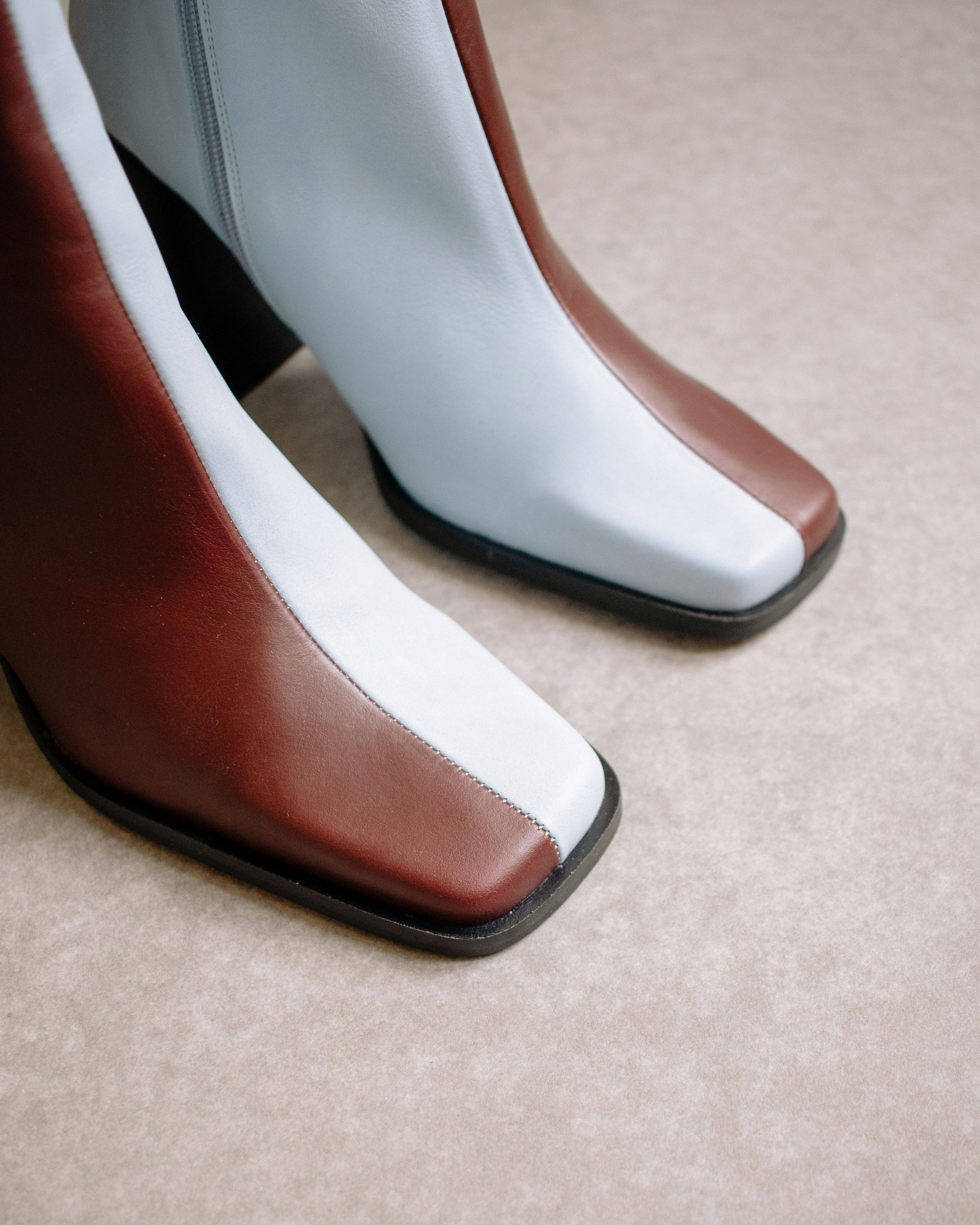 Shilo Boots in Burgundy/Baby Blue