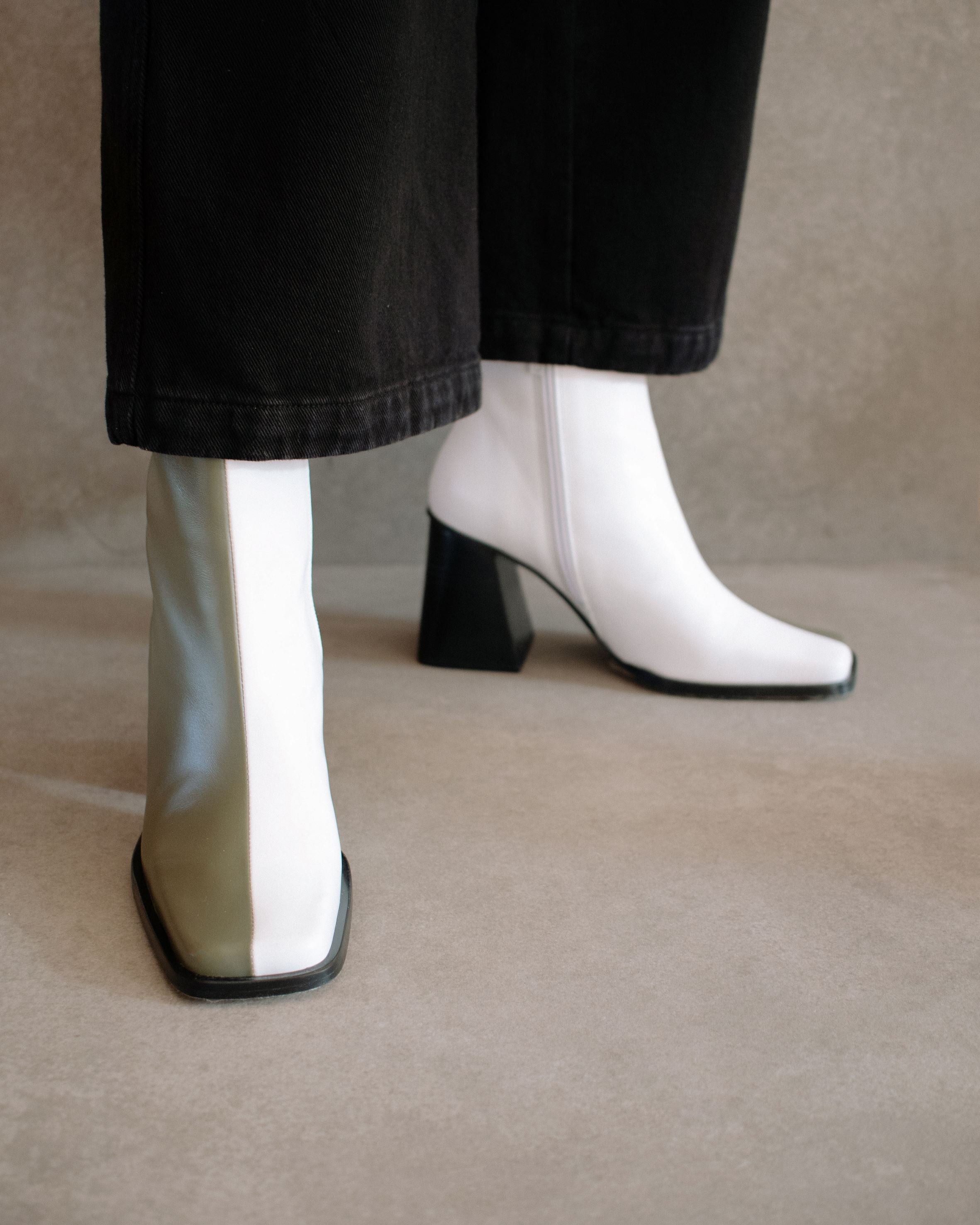 Shilo Boots in Olive/White