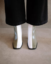 Shilo Boots in Olive/White