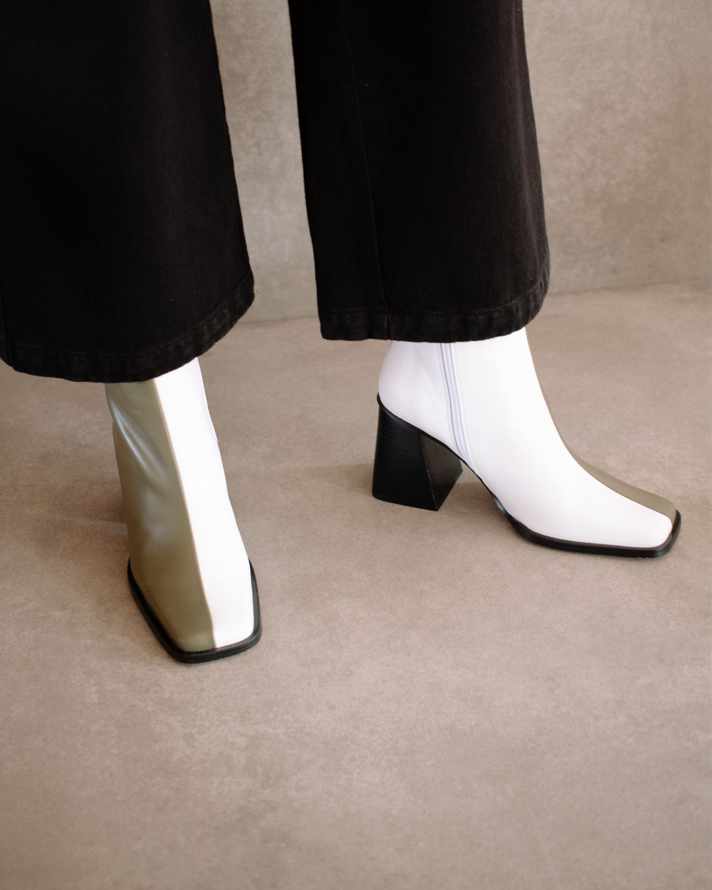 Shilo Boots in Olive/White