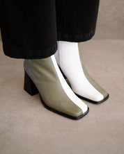 Shilo Boots in Olive/White