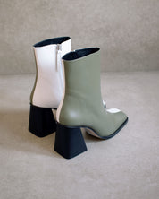 Shilo Boots in Olive/White