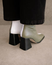 Shilo Boots in Olive/White