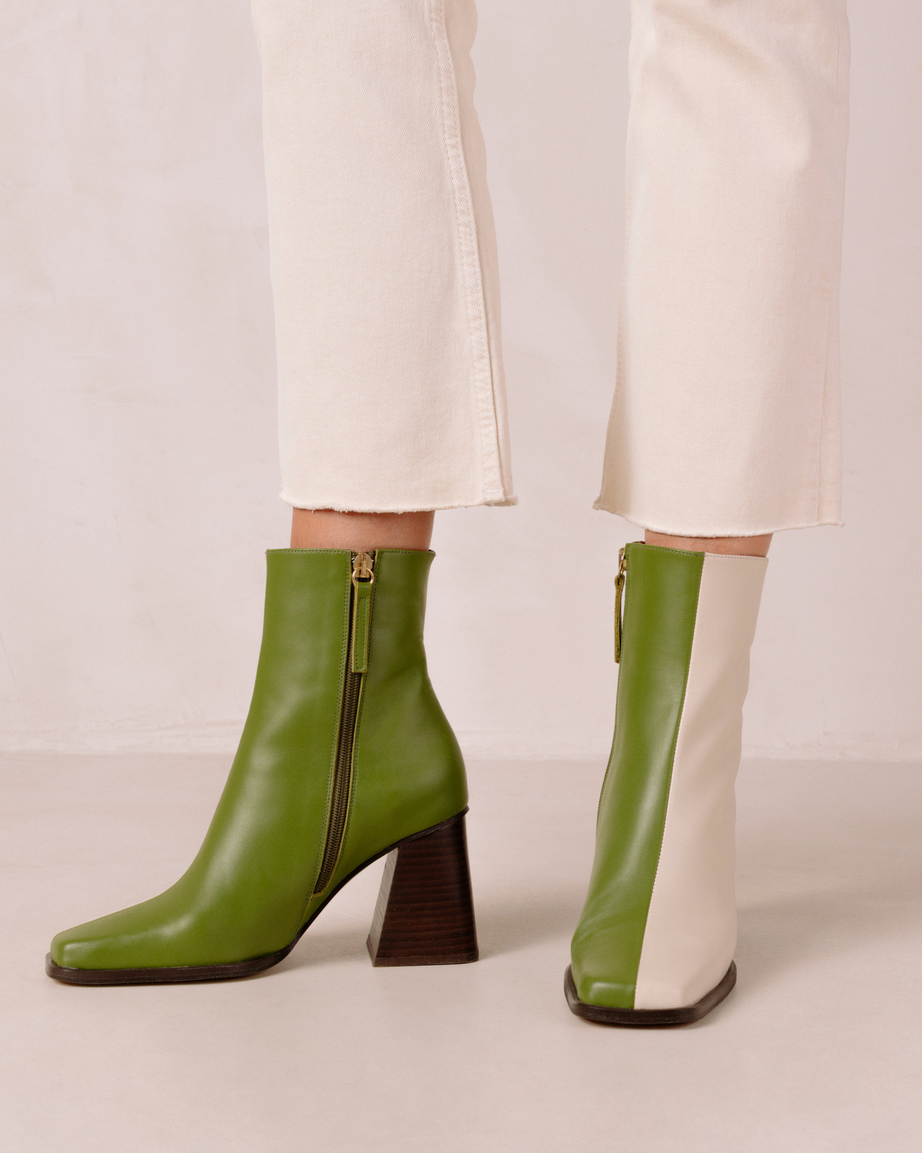 Shilo Boots in Green/Cream