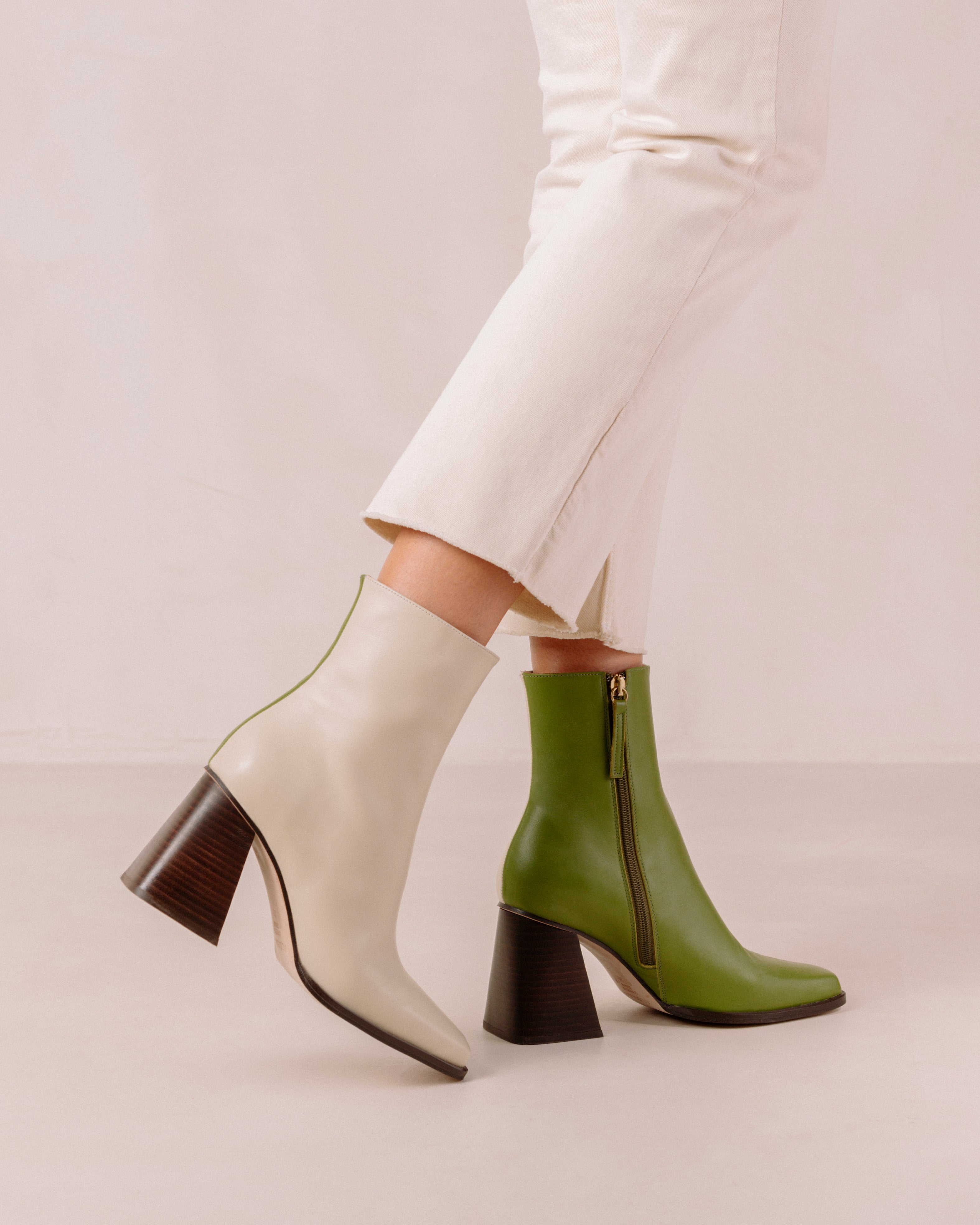 Shilo Boots in Green/Cream