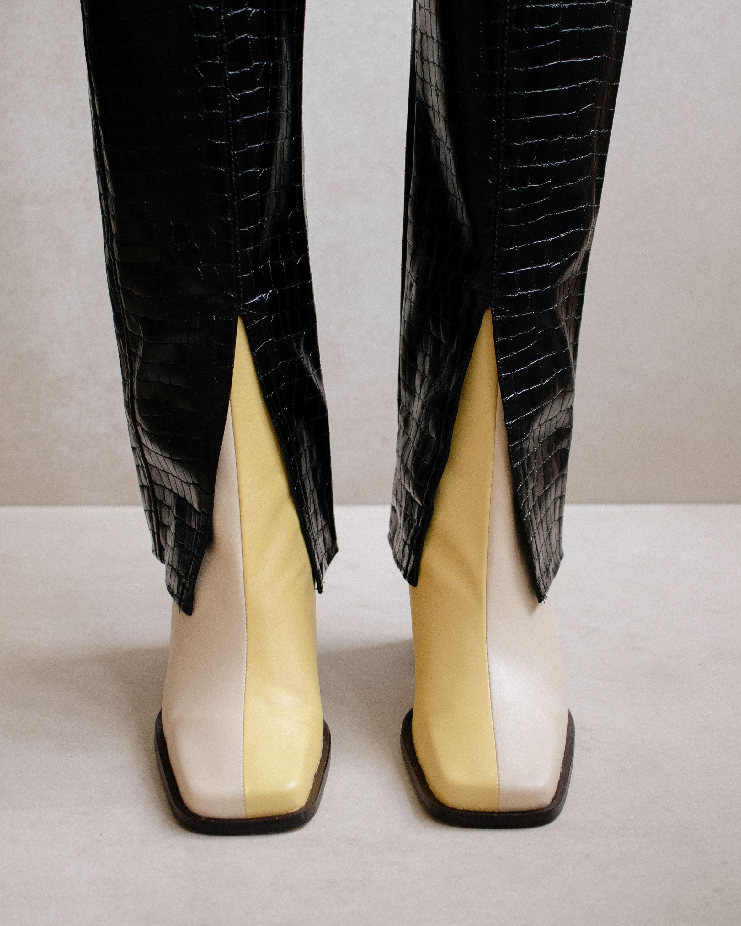 Shilo Boots in Yellow/Cream
