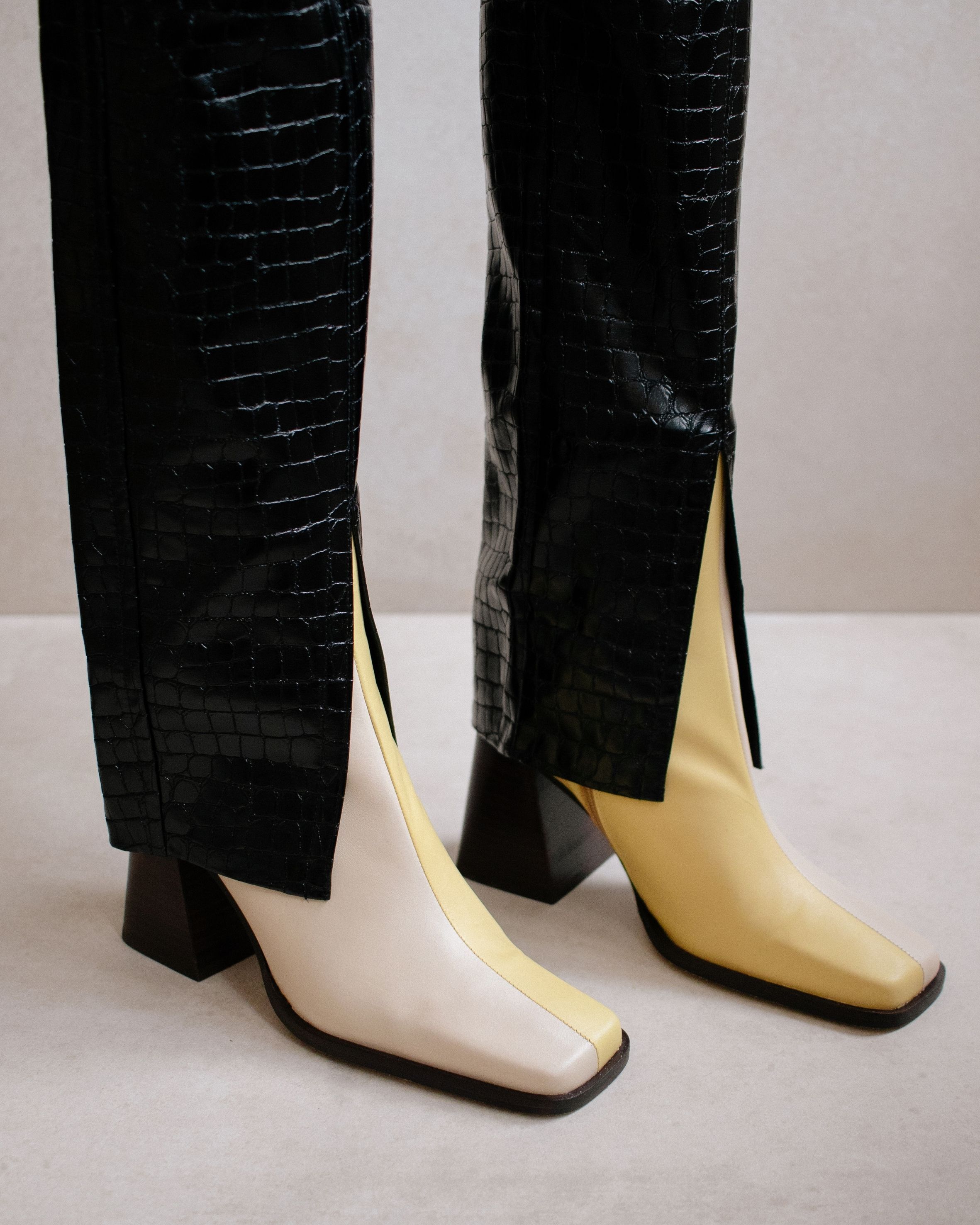 Shilo Boots in Yellow/Cream