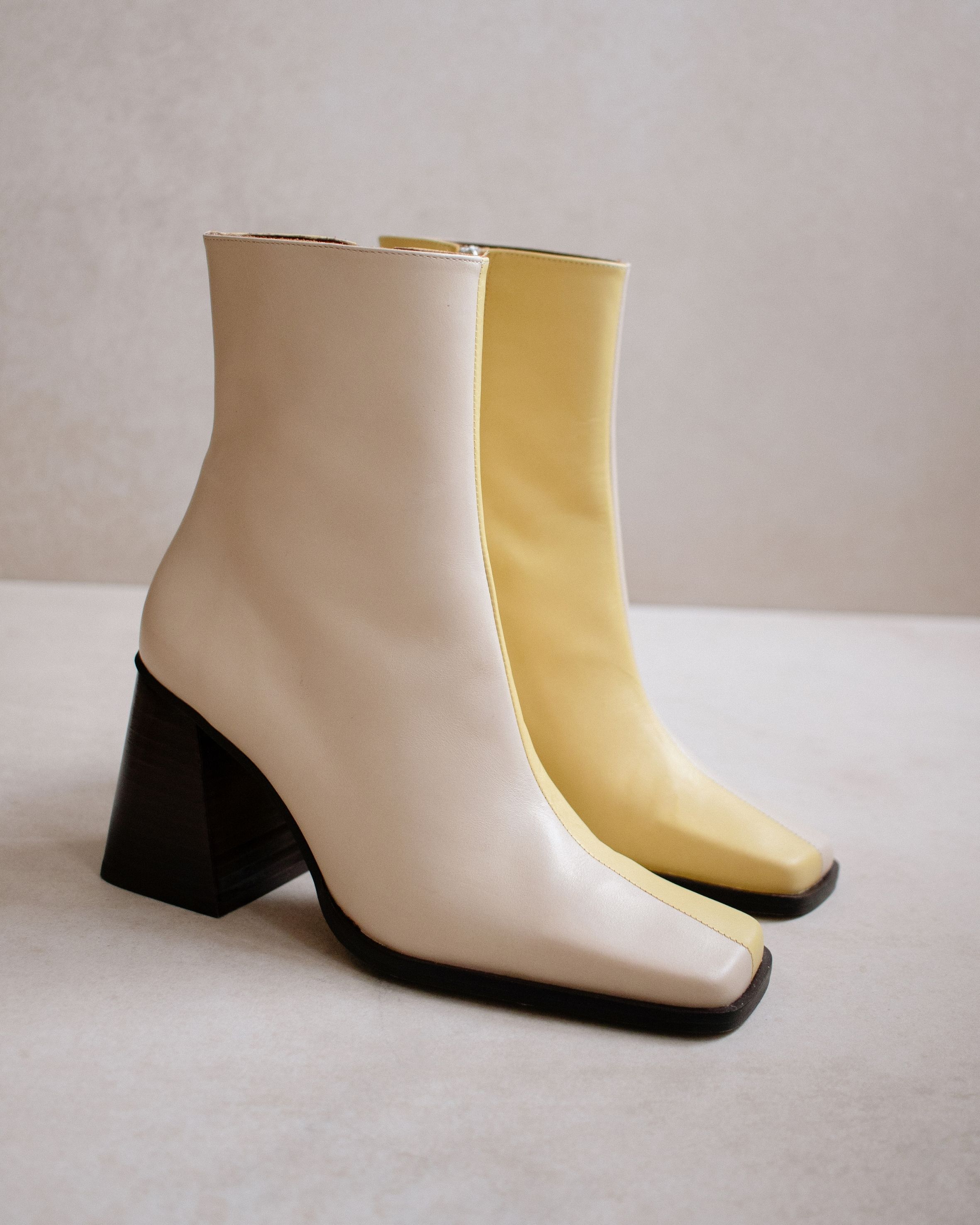 Shilo Boots in Yellow/Cream