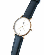 Navy Blue Leather
