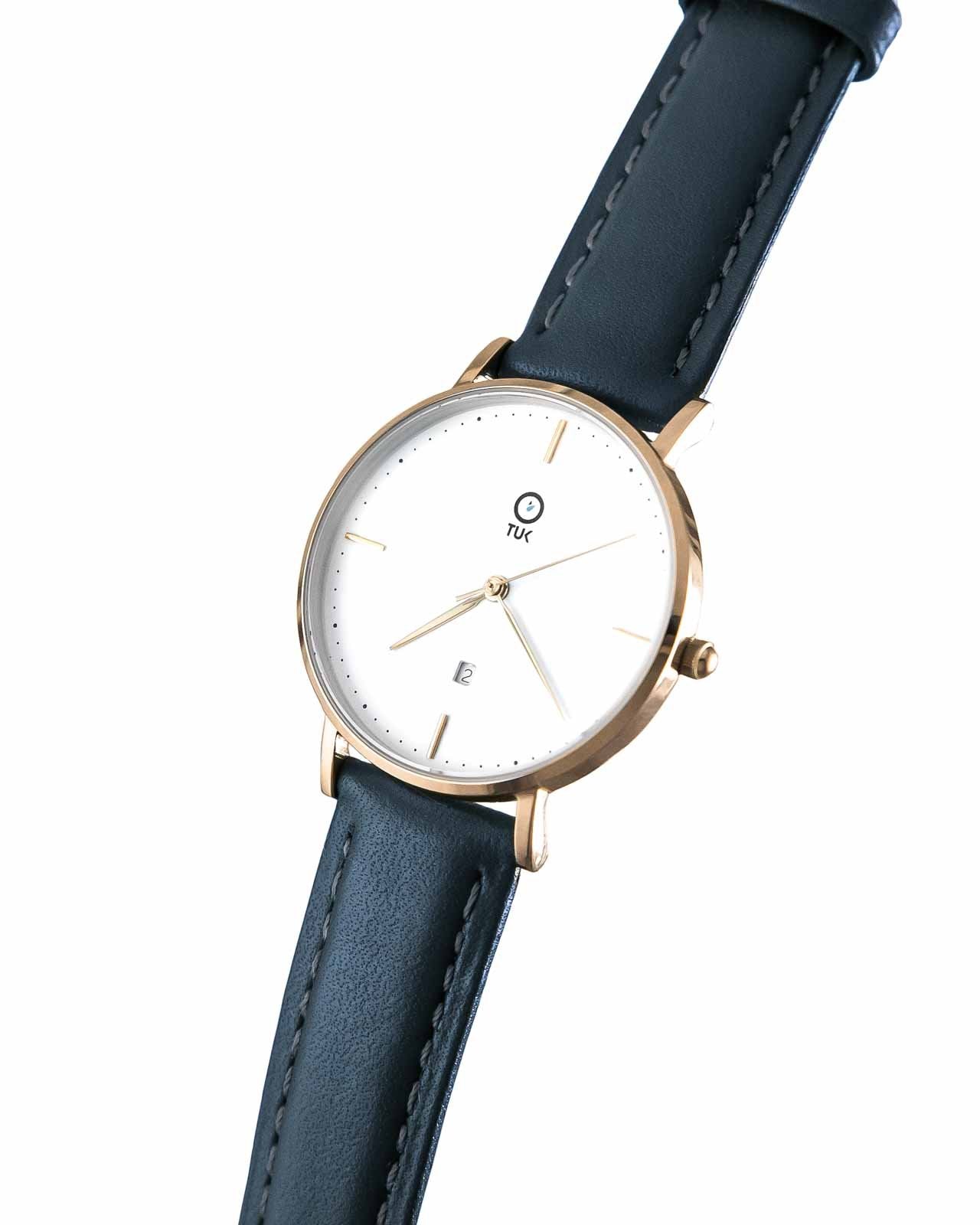Navy Leather