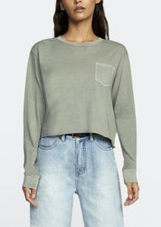 RVCA Women's PTC Boyfriend Longsleeve Shirt